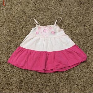 Teddy Boom Pink w/Flowers Spaghetti Strap Dress